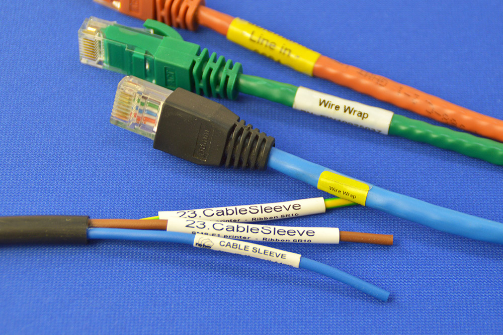 Winding labels, wire wraps, heat shrink sleeves, cable tags, cable identification