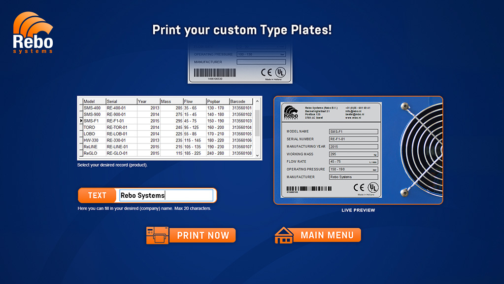 Machine plates printing solution | NiceLabel Powerforms