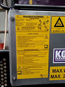 Warning sticker with specific instructions | Easily printed with our professional label printers!