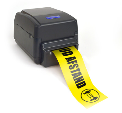 SMS-430 Label printer for warning labels and safety stickers | Corona/COVID-19 prevention