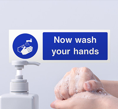 -Wash Your Hands- Warning Labels & Safety Labels | Corona/COVID-19 Prevention