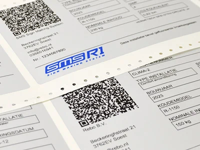 QR-code-kenplaten Kenplaten printen vanuit uw eigen software