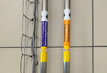 Leidingmarkering en leidingstickers