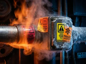 Kunnen inspectie stickers tegen extreme temperaturen?