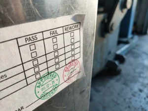 Welke informatie staat er op een inspectielabel?