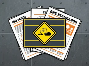 Welke pictogrammen zijn verplicht op een etiket voor bijtende stoffen?