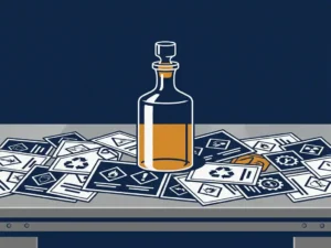 Welke taal moet het etiket van een decanteerfles hebben?